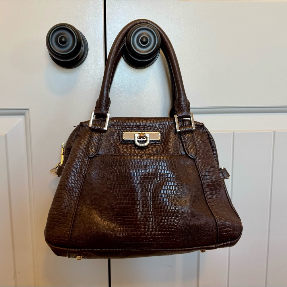 Brown Leather DKNY Handbag